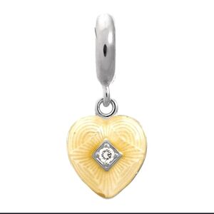 Endless Jennifer Lopez Collection Yellow Big Heart Charm in 925 Silver